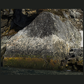 Stone in water, Godthaabsfiord